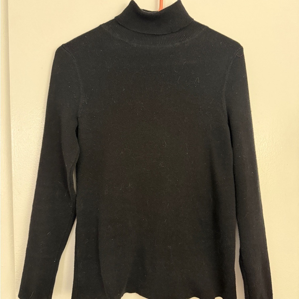 Chico's Elegant Black Turtleneck Sweater